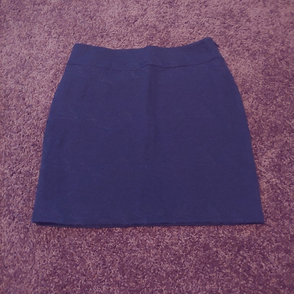 Ann Taylor blue designed pencil skirt